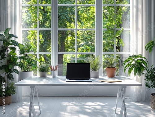 Minimalistischer Arbeitsplatz mit natürlichem Licht