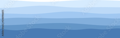 Abstract blue wave pattern with horizontal stripes in gradient shades.