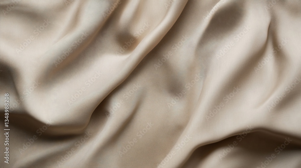 Obraz premium Subtle curves: Abstract pattern of elegant silk fabric in nude color tone