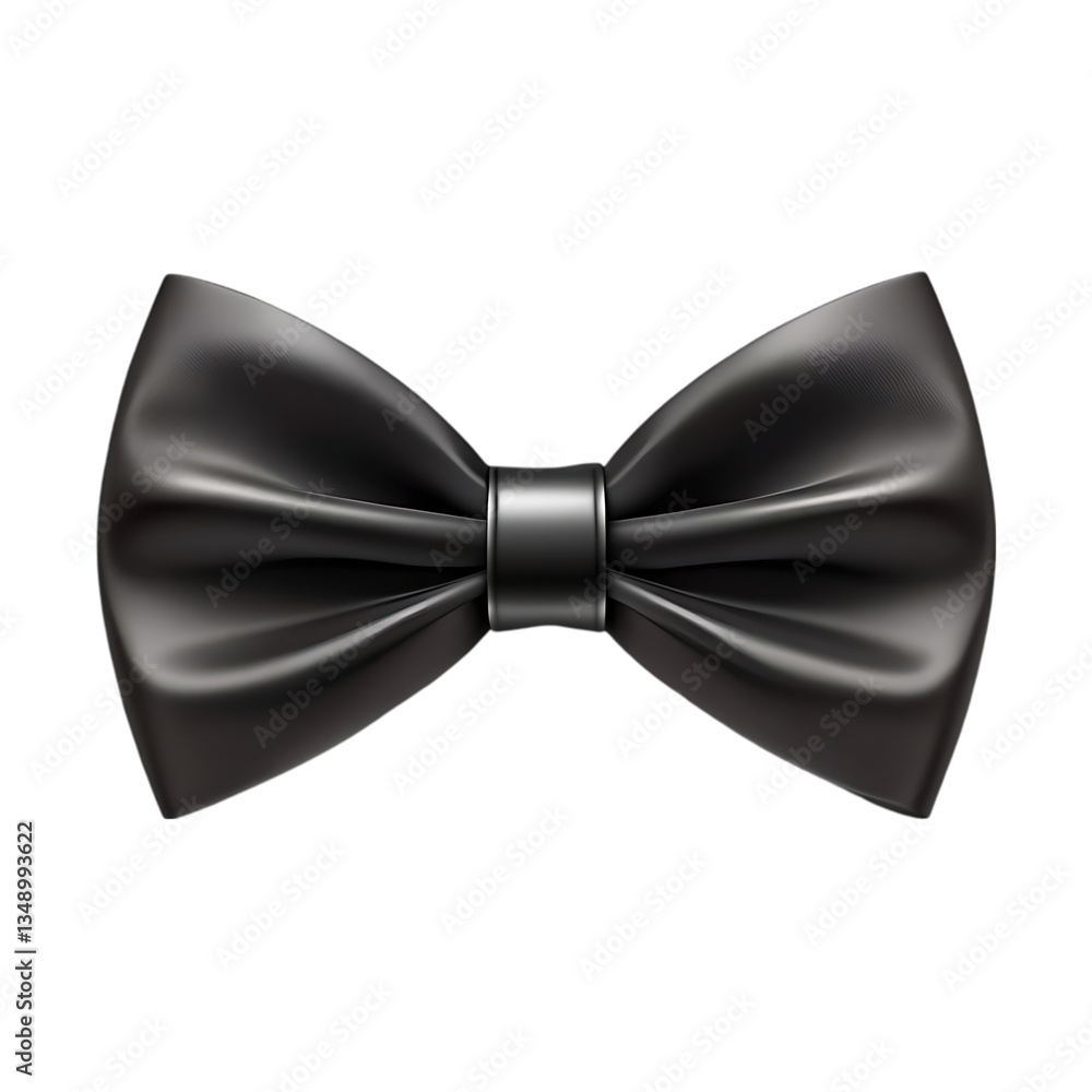 Black Leather Bow Tie: Elegant Design Black Leather Bow Tie: Elegant Design