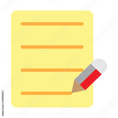 Script Page Vector Flat Icon Design