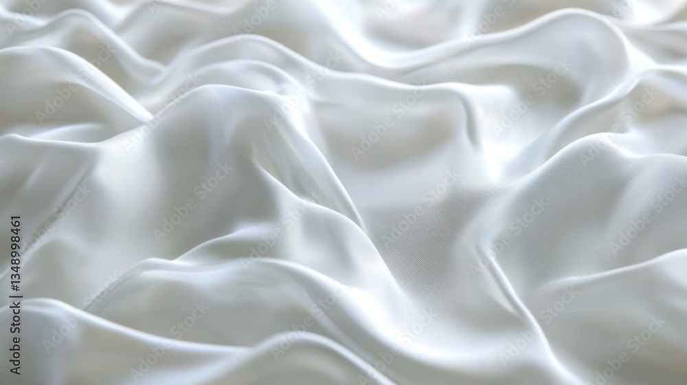 Fototapeta premium White Silk Fabric Draped Texture