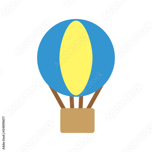 気球のイラスト：空の乗り物のベクター素材 - Hot Air Balloon Illustration: Sky Vehicle Vector Material