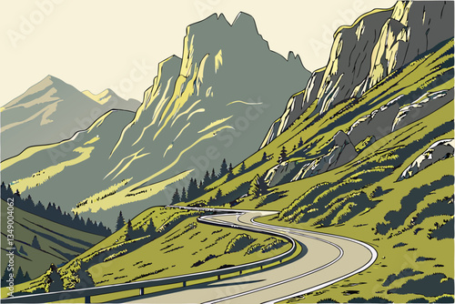 1 Rolling green hills, lush grassland, undulating landscape, vibrant verdant meadow, sunlit pastoral scene, serene countryside, gentle slopes, natural terrain, isolated on white background, photoreali