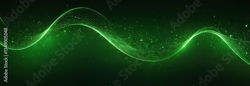 Abstract digital wave background with flowing lines and dots in blue and green tones, perfect for technology, science, and futuristic design concepts, ideal for stock image use,wave, line, curve, 9
