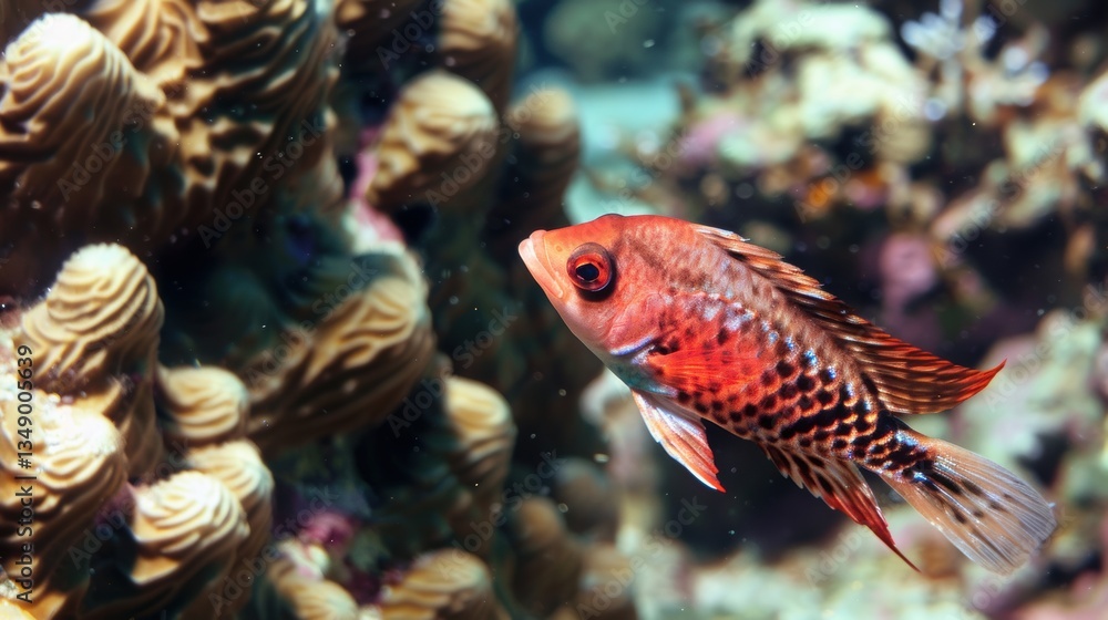Fototapeta premium Spectacular Aquarium Boasting Stunning Red Fish