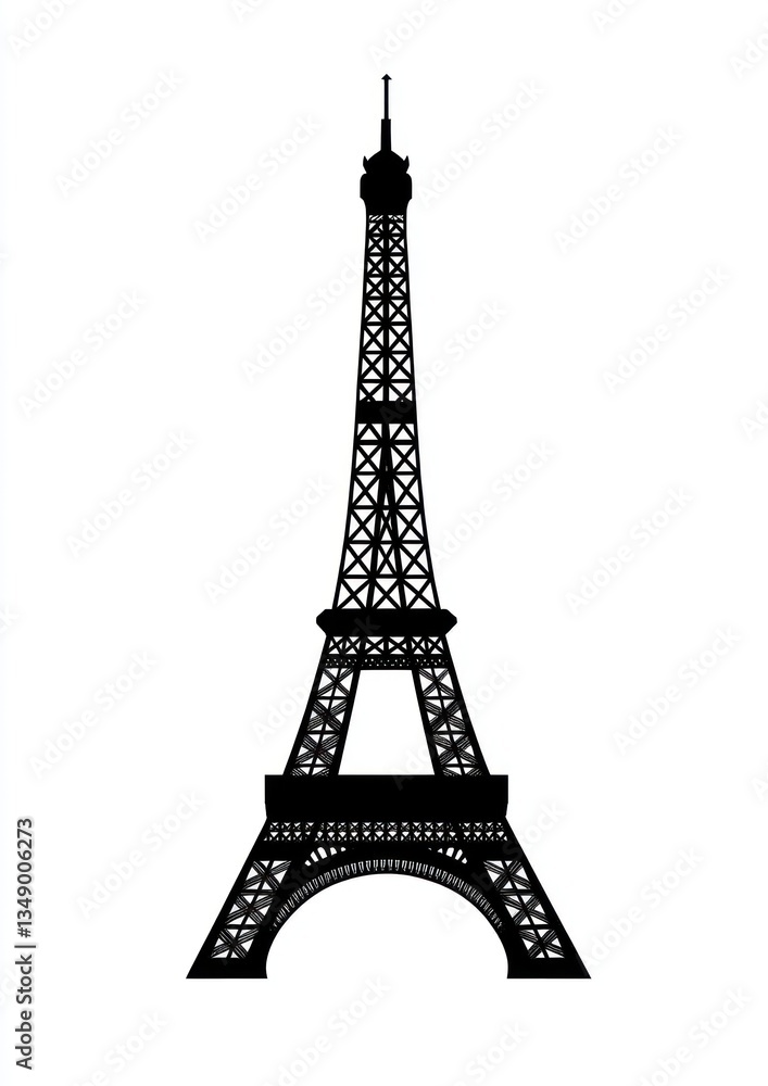 Obraz premium Eiffel Tower tower architecture silhouette.