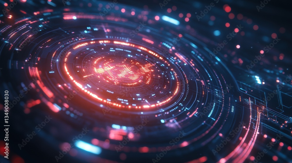 AI Powered Deep Space Data Analysis System Illustration AI Powered Deep Space Data Analysis System Illustration