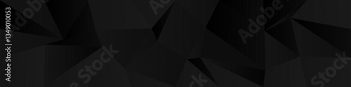 Abstract geometric black pattern with chaotic triangular shapes for modern design background.