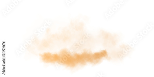 Mist in shades of orange and sand color, gently rises upwards, creating a soft and dreamy atmosphere. The misty texture flows smoothly into the background, evoking a feeling of warmth and tranquility.