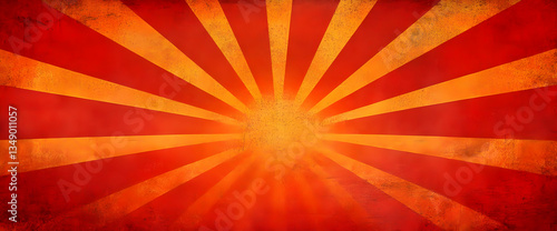 Red and Orange Sunburst Background