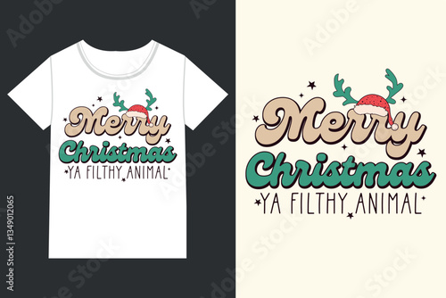 Merry Christmas ya filthy animal,Retro Christmas eps,
Christmas eps file,Retro 
Christmas eps, Retro Christmas Clipart, Merry Christmas
