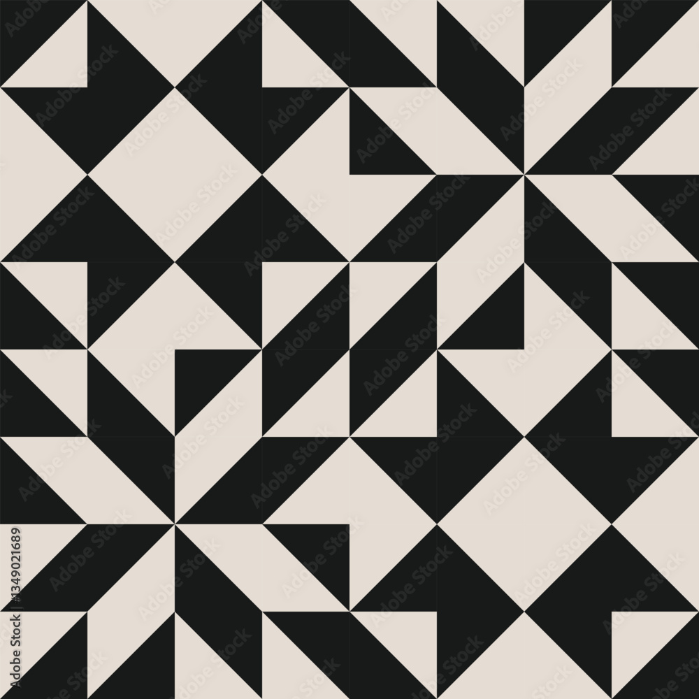 Seamless geometric square triangle pattern for backgrounds, fabric design, home decor. Seamless geometric square triangle pattern for backgrounds, fabric design, home decor.