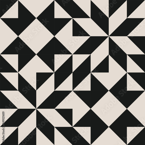 Seamless geometric square triangle pattern for backgrounds, fabric design, home decor. 