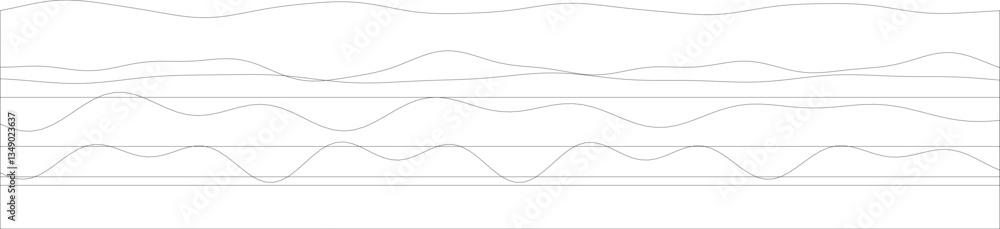 Abstract line art with flowing waves and horizontal lines in minimalist design. Abstract line art with flowing waves and horizontal lines in minimalist design.