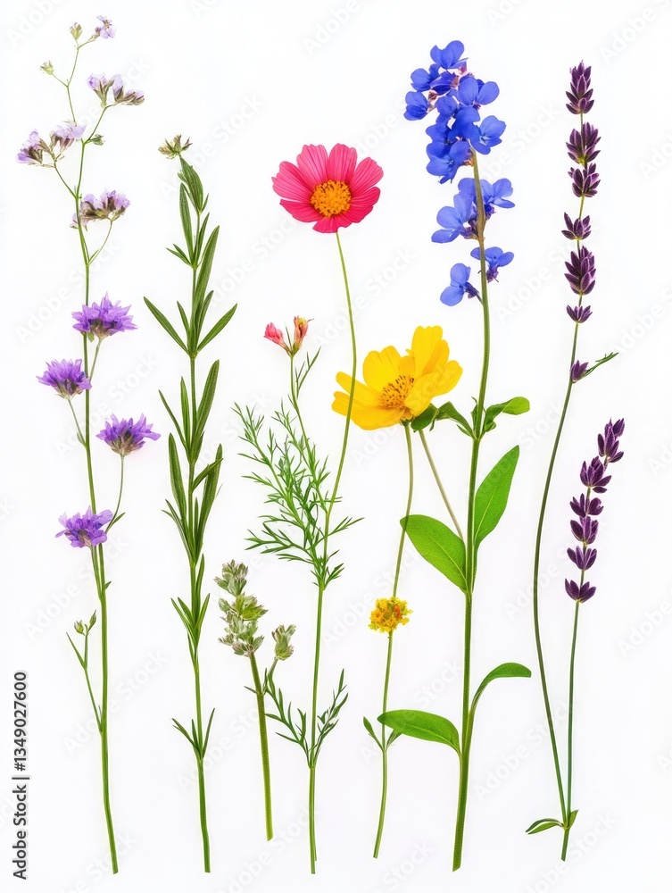 Bunch of fresh wild flowers in full bloom with different colors Bunch of fresh wild flowers in full bloom with different colors