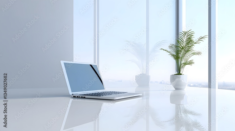 Fototapeta premium A clean and organized high tech digital workspace