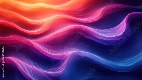 Wallpaper Mural Abstract Wavy Background in Vibrant Colors with Smooth Gradient and Dynamic Motion Torontodigital.ca