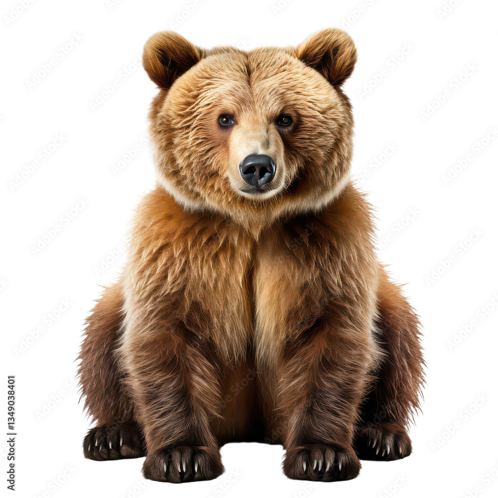 Obraz premium A brown bear isolated on Cutout background.PNG