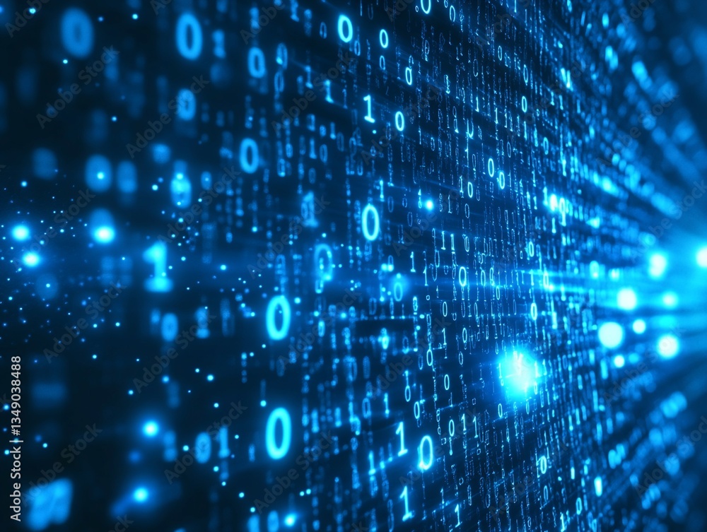Abstract Binary Code Data Stream Visualization Abstract Binary Code Data Stream Visualization