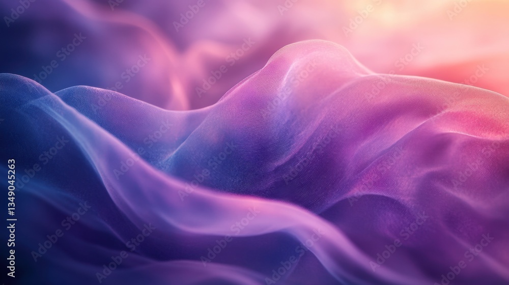 Obraz premium Ultra-modern plum and indigo abstract background, with overlapping translucent geometric shapes and soft lighting.
