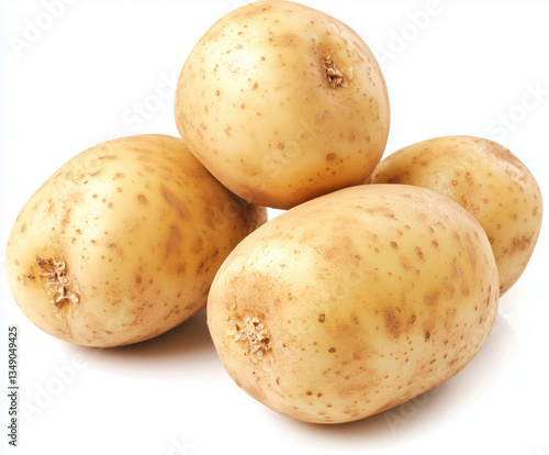 Fresh Potato Close-up, Dirty Potato with Soil ( 신선한 감자 클로즈업, 흙 묻은 감자)