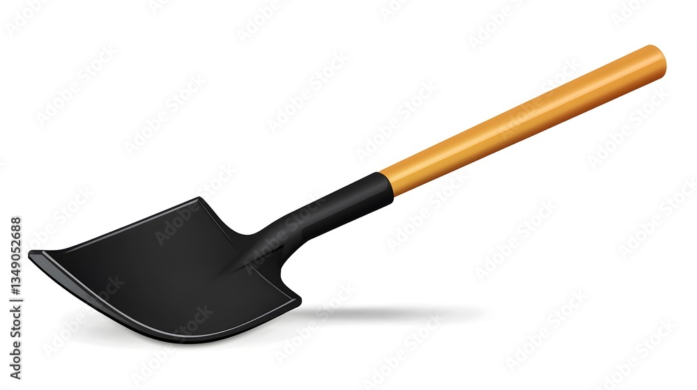 Realistic Vector Illustration of Shovel - Isolated Cartoon Design for Professional Use Realistic Vector Illustration of Shovel - Isolated Cartoon Design for Professional Use