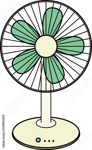 an illustration of a fan 선풍기 일러스트