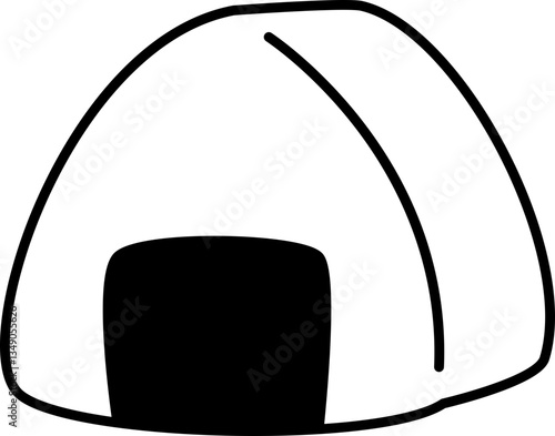 Hand-painted rice ball onigiri illustration 손그림 주먹밥 오니기리 일러스트