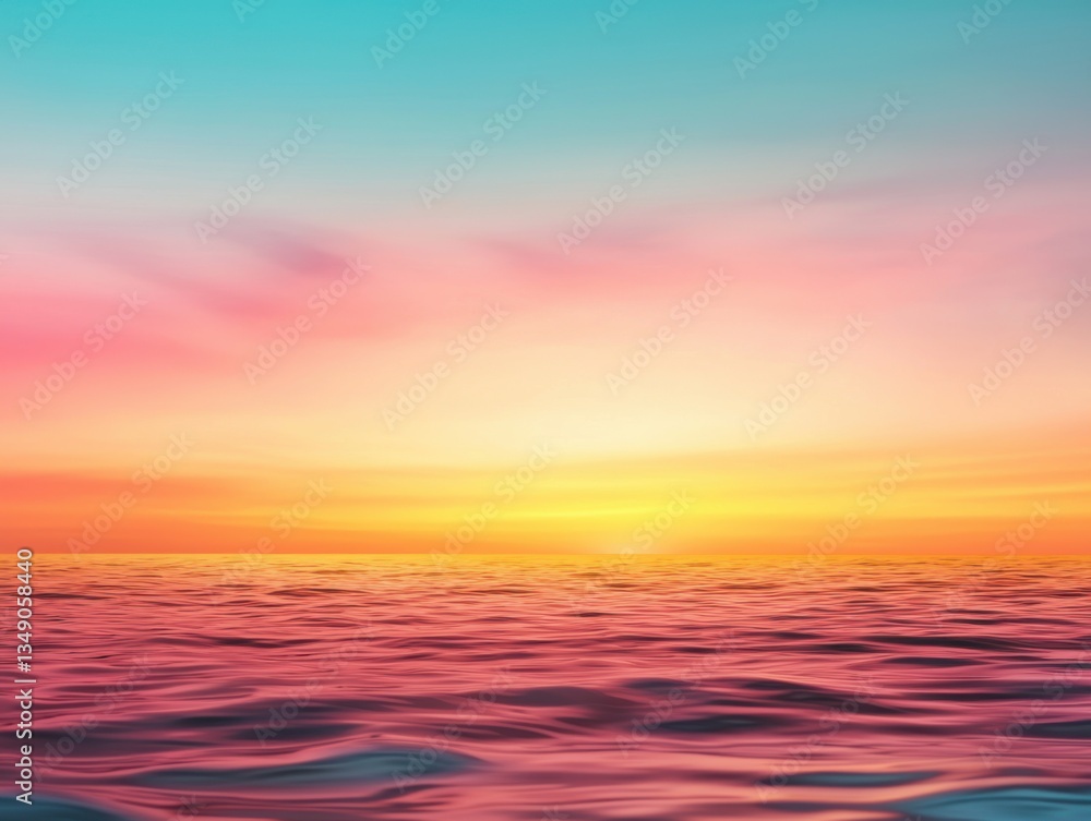 A serene sunset over calm ocean waters, featuring vibrant pink, orange, and blue hues blending beautifully across the horizon. A serene sunset over calm ocean waters, featuring vibrant pink, orange, and blue hues blending beautifully across the horizon.