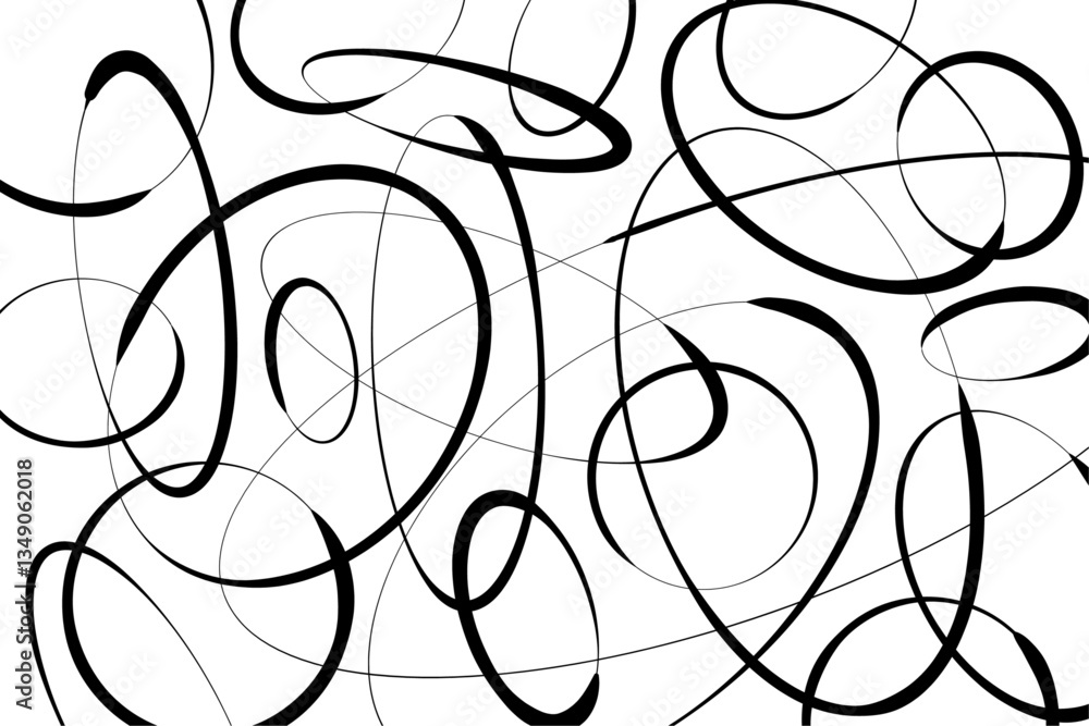 Abstract black and white swirl and line pattern illustration Abstract black and white swirl and line pattern illustration