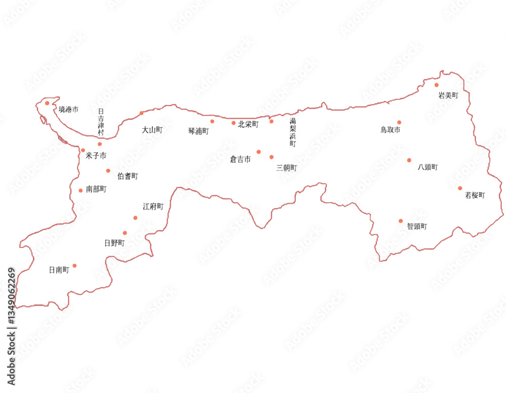 鳥取県 地図 白 斑点 イラスト 鳥取県 地図 白 斑点 イラスト