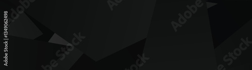 Abstract black geometric background with overlapping triangles and sharp edges.