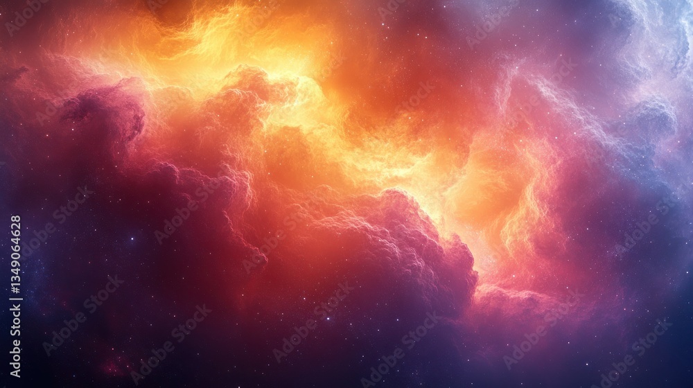 Cosmic nebula swirl of vibrant colors Cosmic nebula swirl of vibrant colors