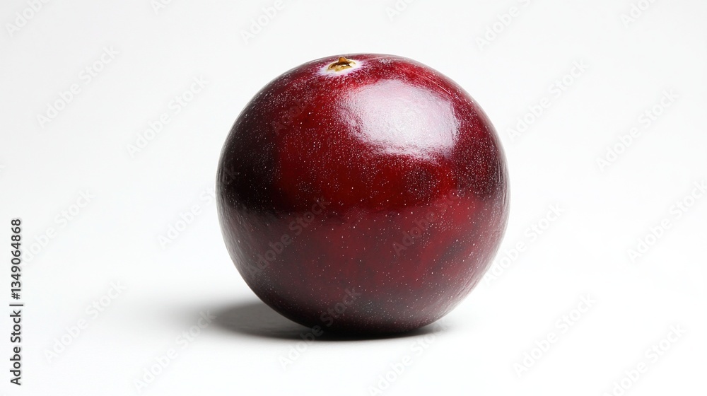 Single ripe red plum on white background. (3) Single ripe red plum on white background. (3)