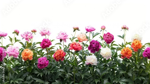 Wallpaper Mural Colorful peonies bush peony blossoms flowers. Torontodigital.ca