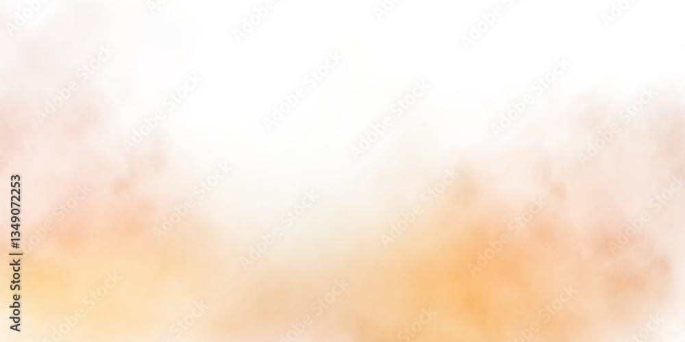 Obraz premium Mist in shades of orange and sand color, gently rises upwards, creating a soft and dreamy atmosphere. The misty texture flows smoothly into the background, evoking a feeling of warmth and tranquility.