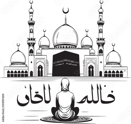 vector illustration of taj mahal