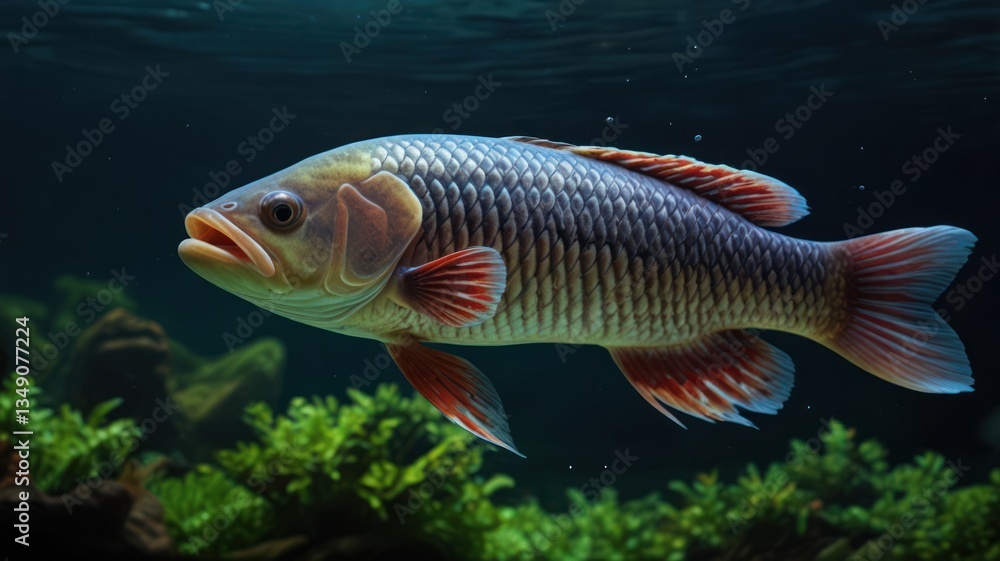 Naklejka premium Colorful fish in aquarium