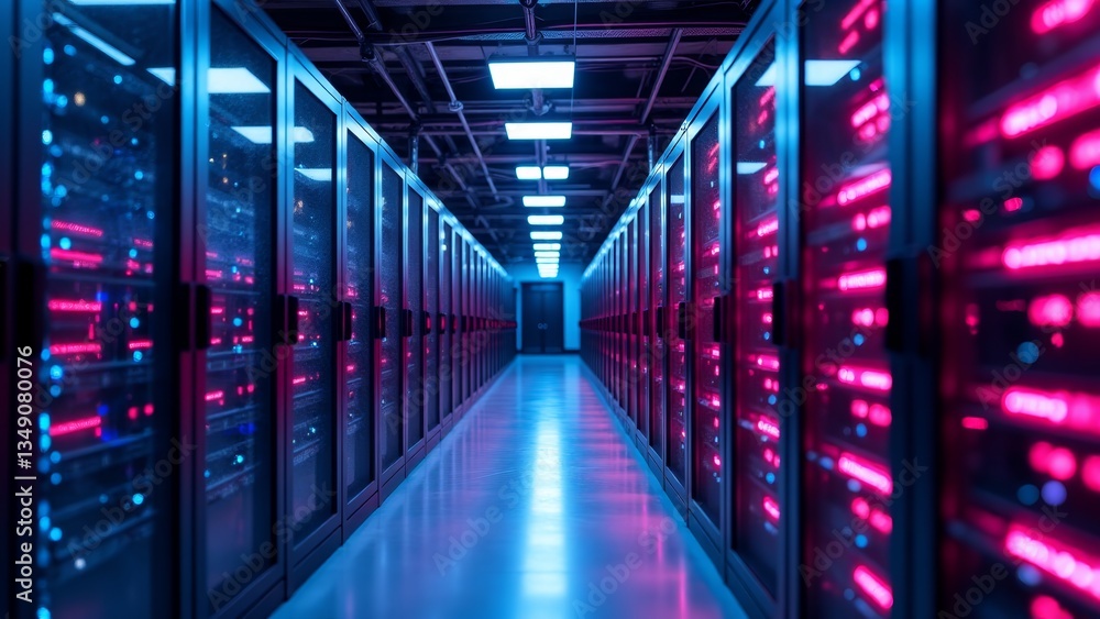 Server Room Data Center With Lights Server Room Data Center With Lights