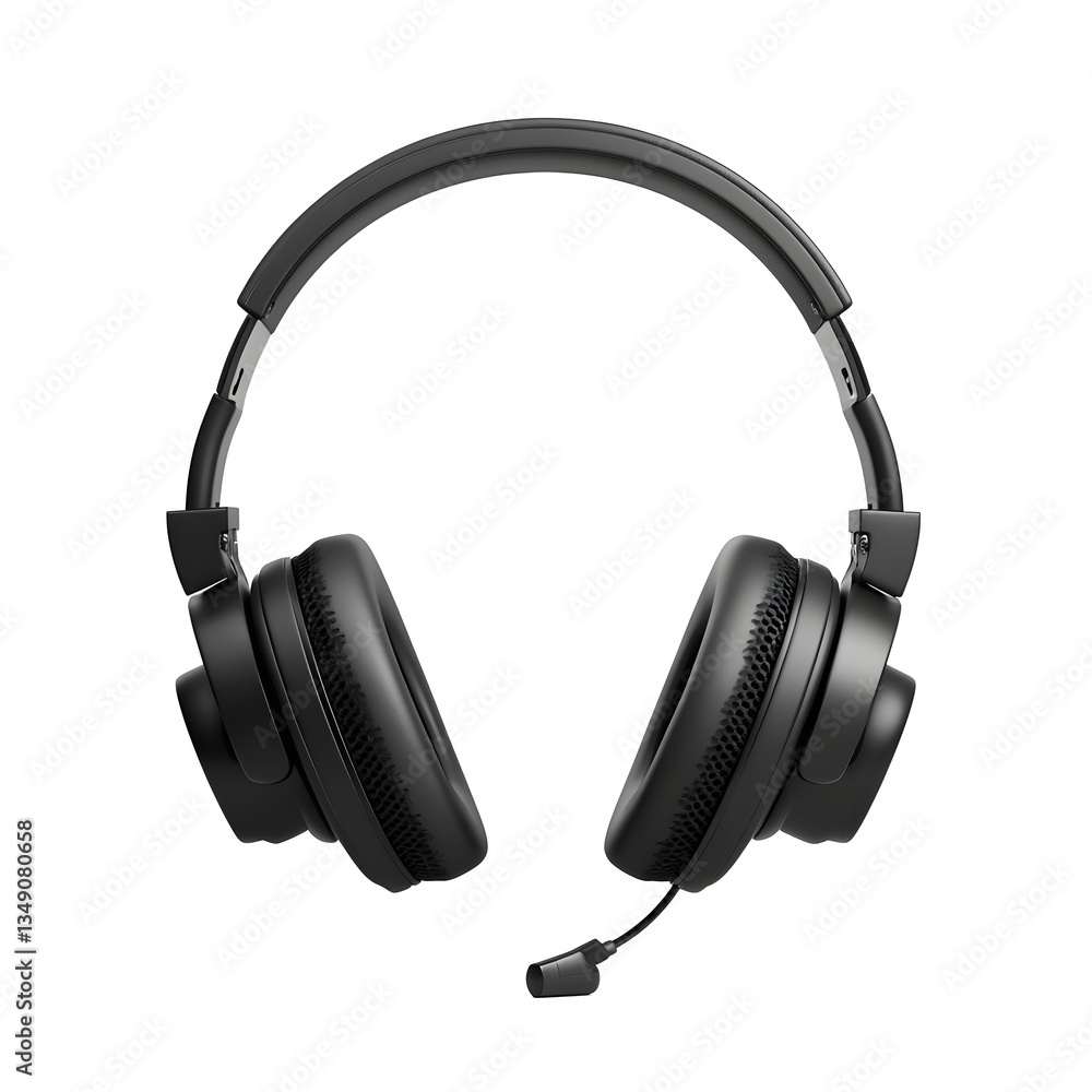 Fototapeta premium High-quality headphones with integrated mic for communication and gaming