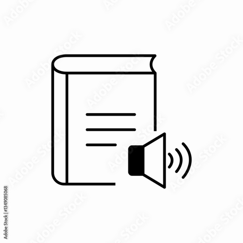 audio book sound icon vector sign