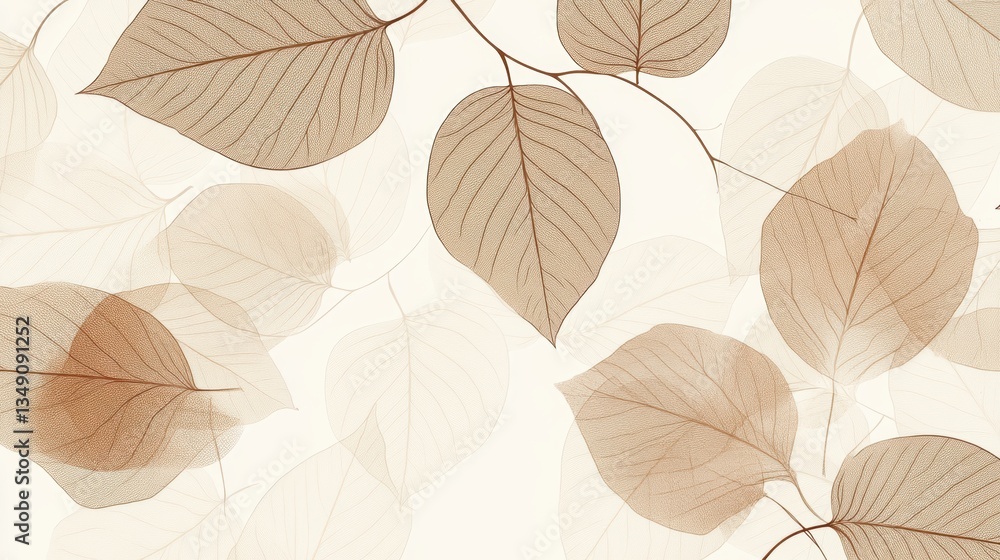 Transparent autumn leaves pattern background design Transparent autumn leaves pattern background design