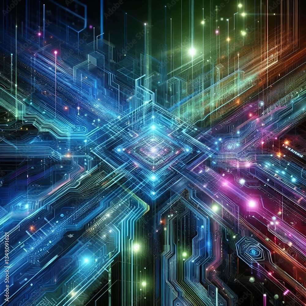 Fototapeta premium Advancing AI and IoT Integration: Revolutionizing Smart Technologies for Future Innovation