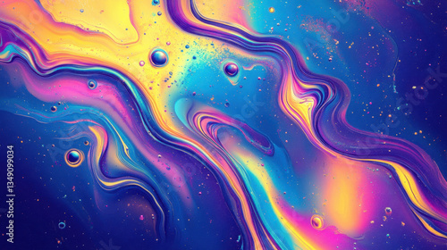 Abstract Colorful Liquid Background