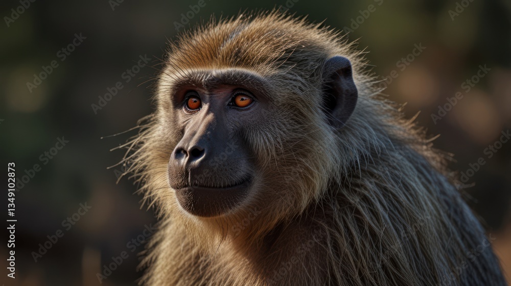 Close-up portrait of a baboon Close-up portrait of a baboon