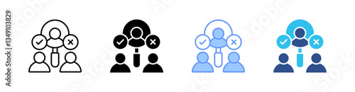Selection Multi Style Icon Set Vector 