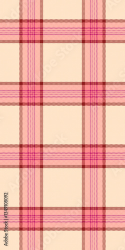 Mens shirt pattern plaid seamless, workshop vector tartan background. Striped textile check texture fabric in blanched almond and bisque colors.