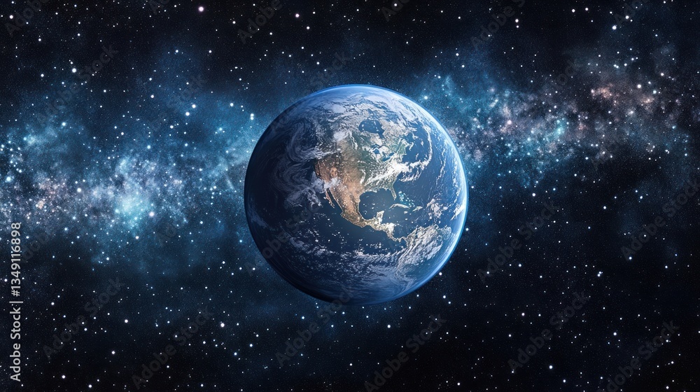 Obraz premium Satellites orbiting the earth universe planet space.