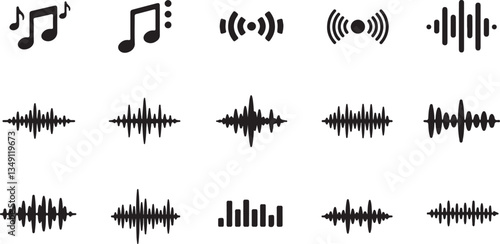 waveform icon or logo isolated sign symbol vector illustration - Collection of high quality black style vector icons
